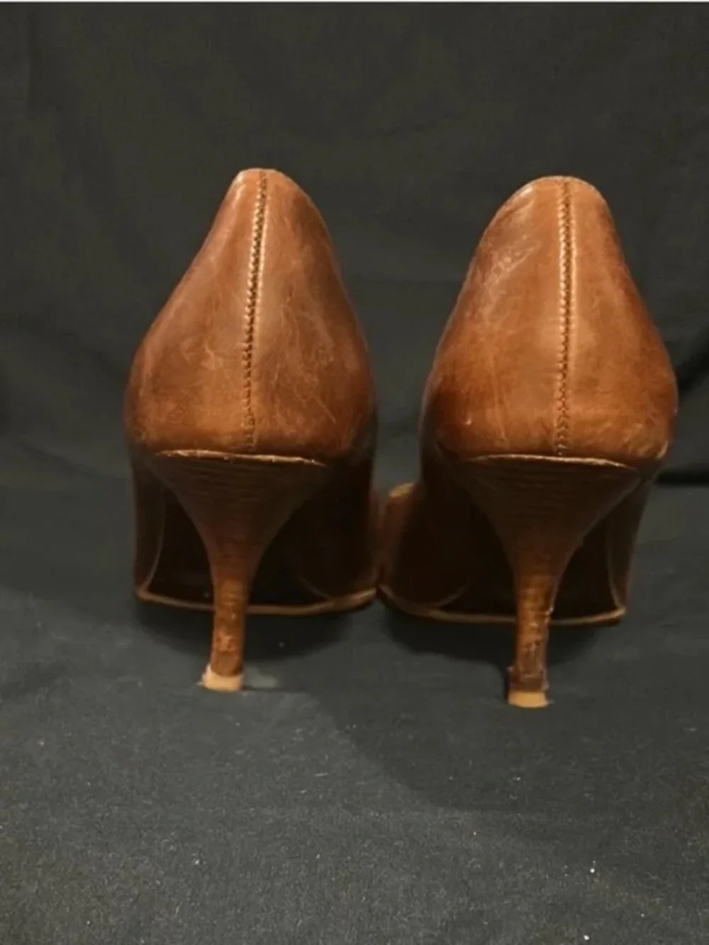 Elegant Brown Leather Women's Shoes - Picture 2 of 2